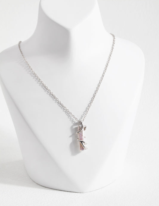 Collier perle naturelle en argent 925 – Inspiration organique