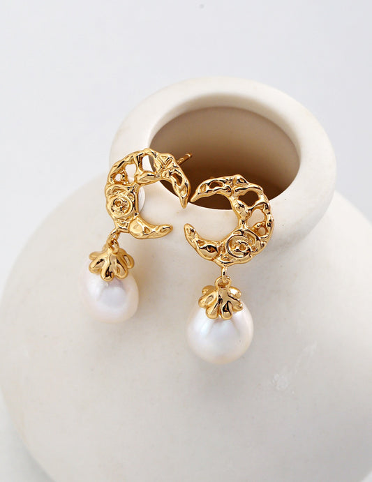 Boucles d’oreilles en argent 925 et perles naturelles