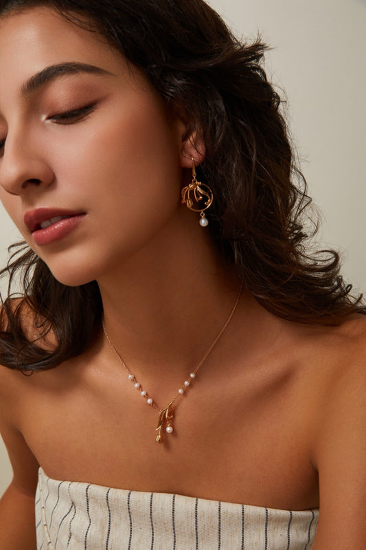 Collection Tulipe｜Boucles d’oreilles perles