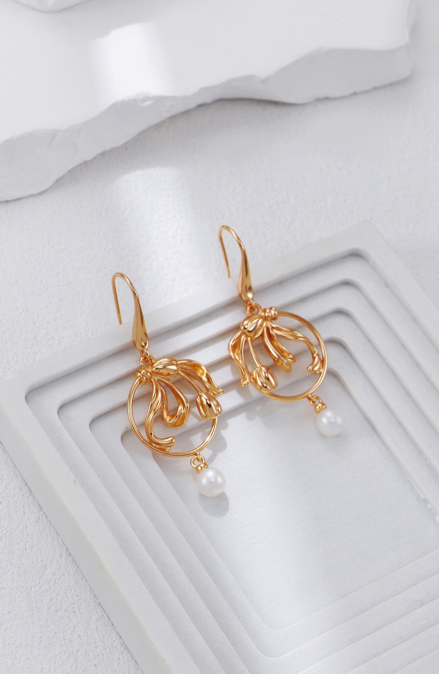 Collection Tulipe｜Boucles d’oreilles perles