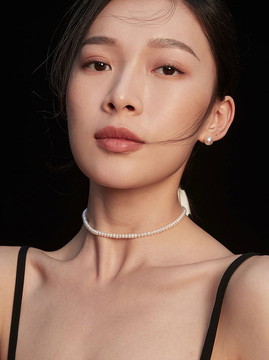 Boucles d’oreilles classiques en perles rondes – Élégance minimaliste